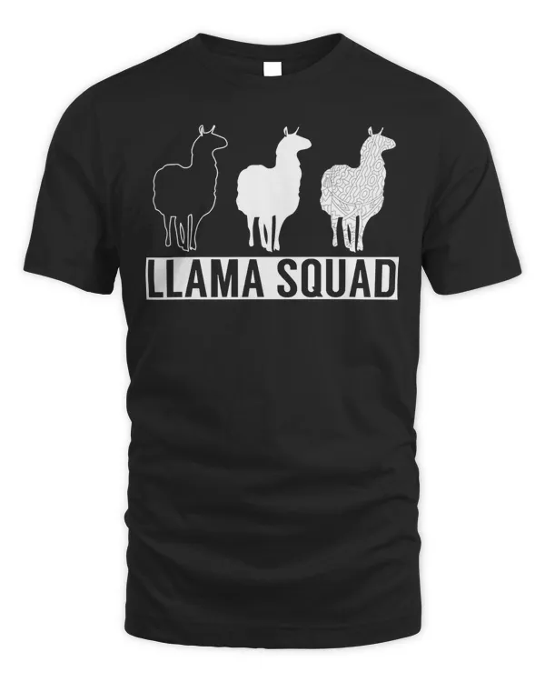 Funnny Llama Squad Alpaca Lovers Teacher Gift Men Women Kids Pullover Hoodie