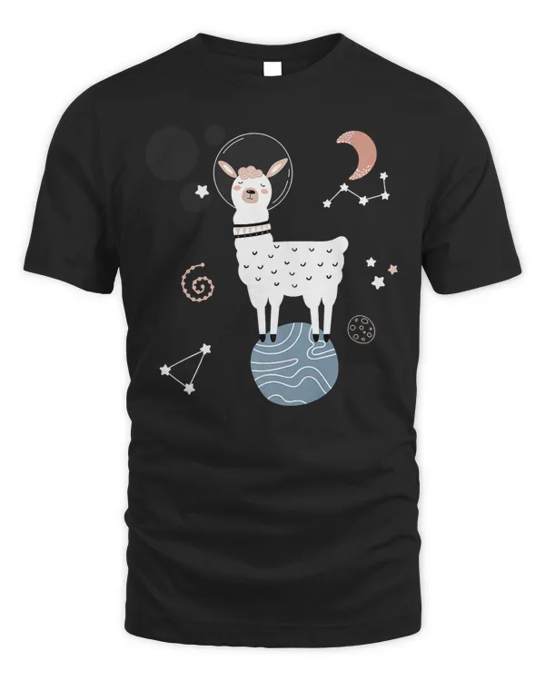 Funny Astronaut Space llama Galaxy Gift for adults kids Premium T-Shirt