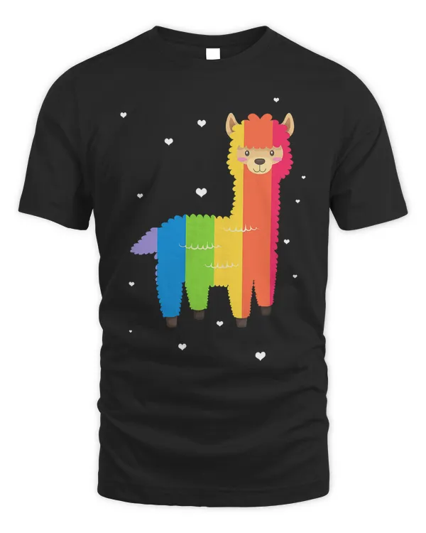 Funny LGBT Flag Llama Gay Lesbian Rainbow T-Shirt