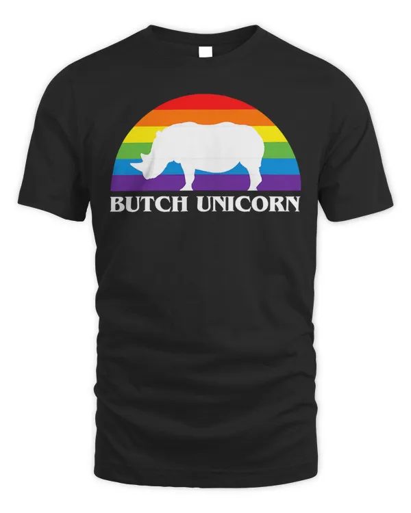 Butch Unicorn aka Rhino Funny LGBT Lesbian T Shirt T-Shirt