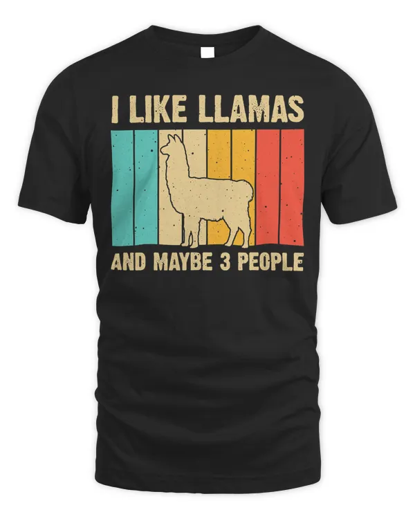 Funny Llama Design For Kids Men Women Alpaca Lover Farming T-Shirt