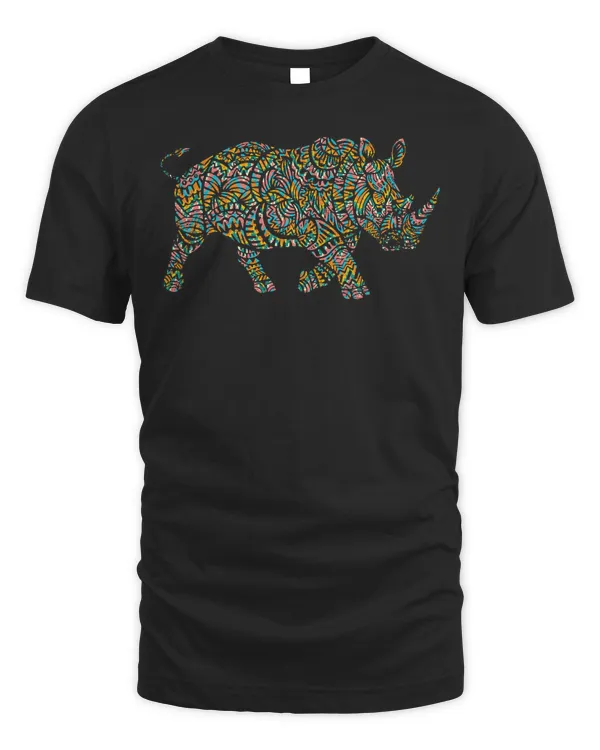 Colorful Rhino T-Shirt Copy