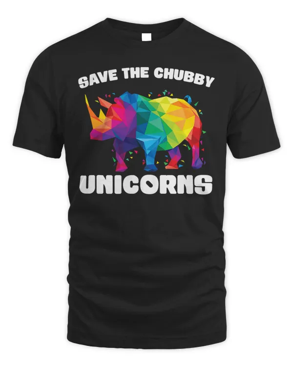 Funny Vintage Rhino Gift Save the Chubby Unicorn T-Shirt