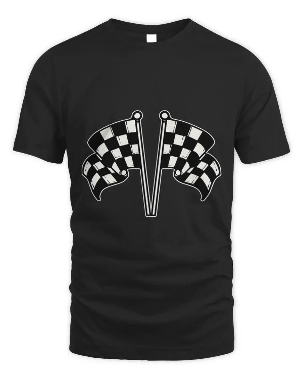 Car Racing Checkered Flag T-Shirt