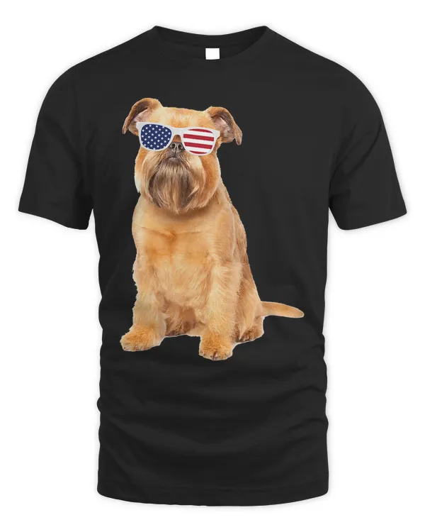 Brussels Griffon Wearing Sunglasses 4th Of July Dog T-Shirt Copy