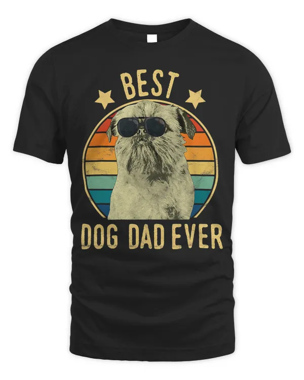 Mens Best Dog Dad Ever Brussels Griffon Father's Day Gift T-Shirt