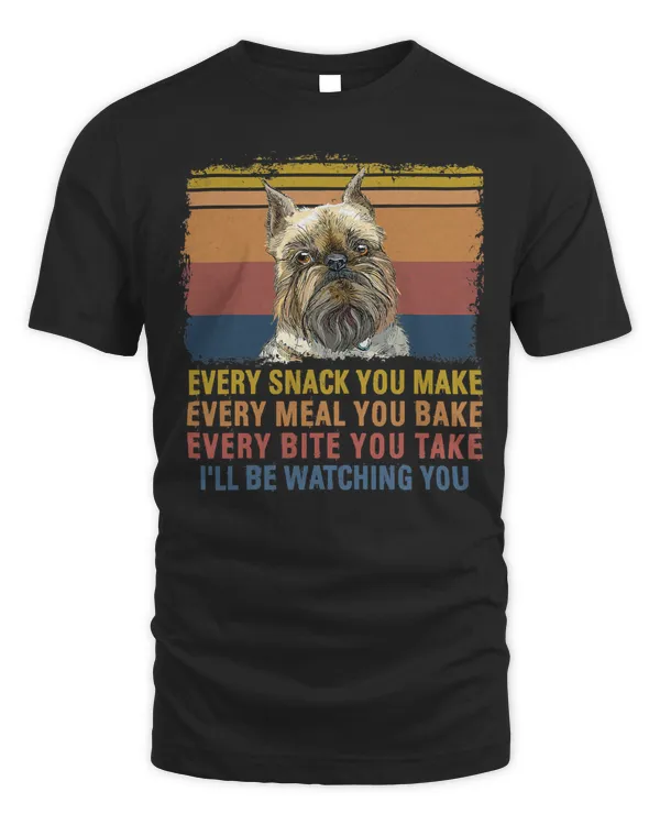 Mens Every Snack You Make Brussels Griffon Hangging Vintage T-Shirt