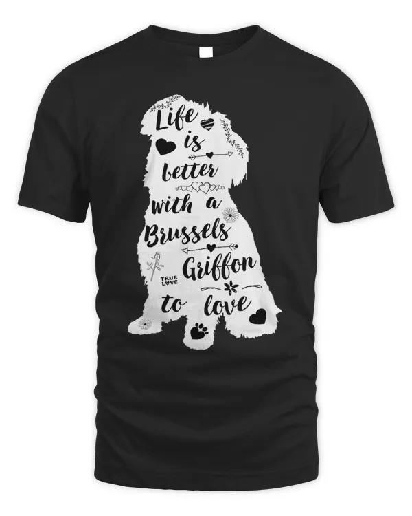 Womens Brussels Griffon Design for Brussels Griffon Dog Lovers V-Neck T-Shirt