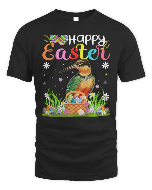 Kingfisher Bird Bunny Egg Hunt Funny Kingfisher Happy Easter Premium T-Shirt