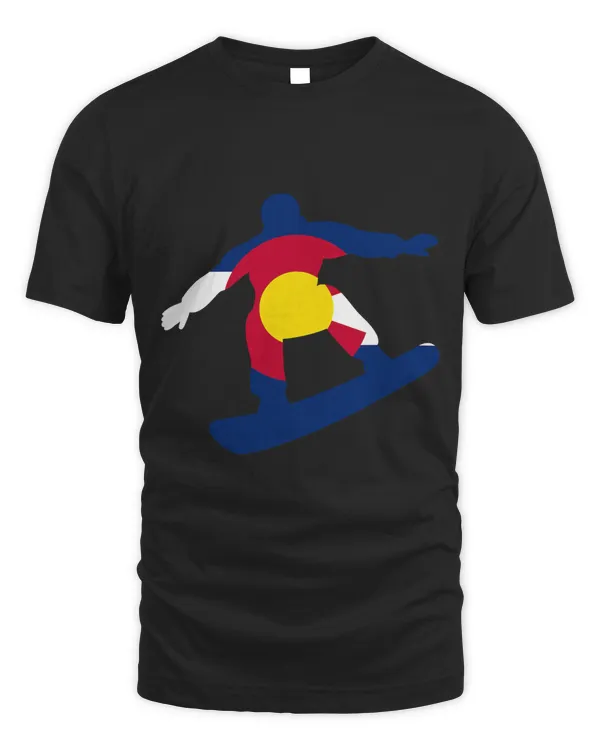 Colorado Flag Winter Snowboarding Men Women T-shirt Gift T-Shirt