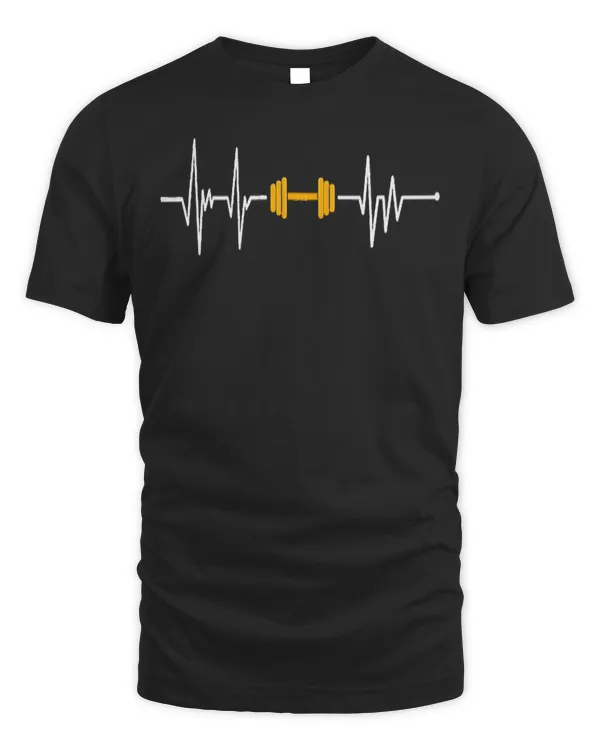 Barbell Weightlifting Heartbeat Shirt - Bodybuilding T-Shirt