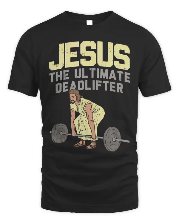 Deadlift Jesus I Christian Weightlifting Funny Workout Gym Tank Top