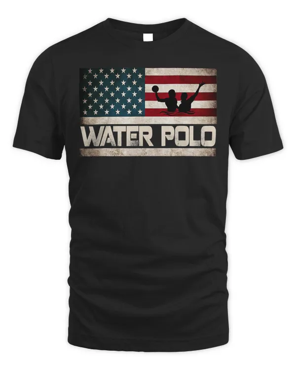 American Flag Water Polo Funny For Men and Women T-Shirt