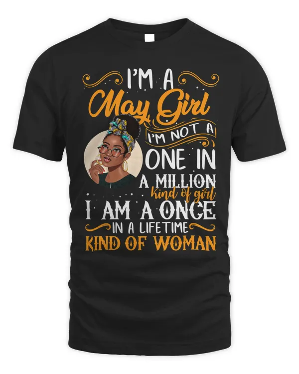 I'm A May Girl Black Women Taurus T-Shirt