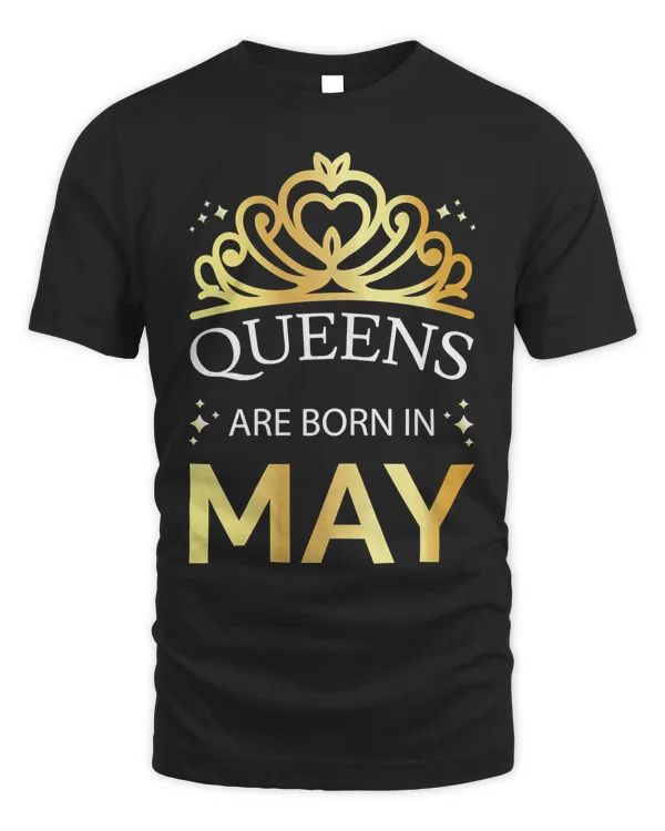 Queens Are Born In May, Taurus Gemini Girl - Birthday Party T-Shirt