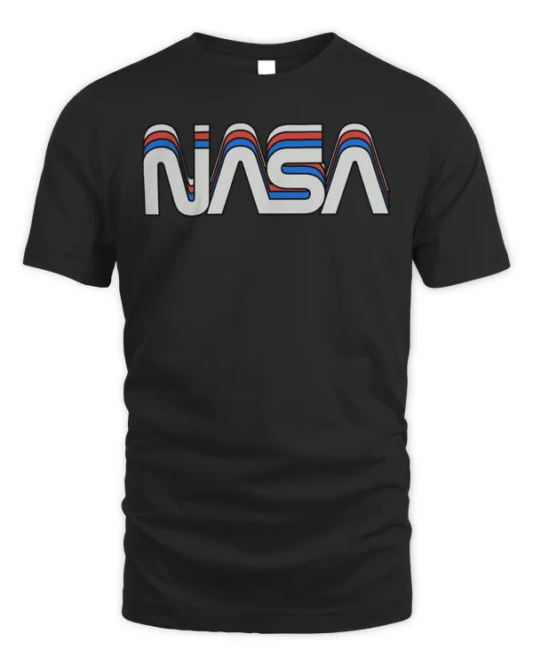 70s 80s Retro Vintage NASA Worm Logo Retro NASA gift idea Long Sleeve T-Shirt