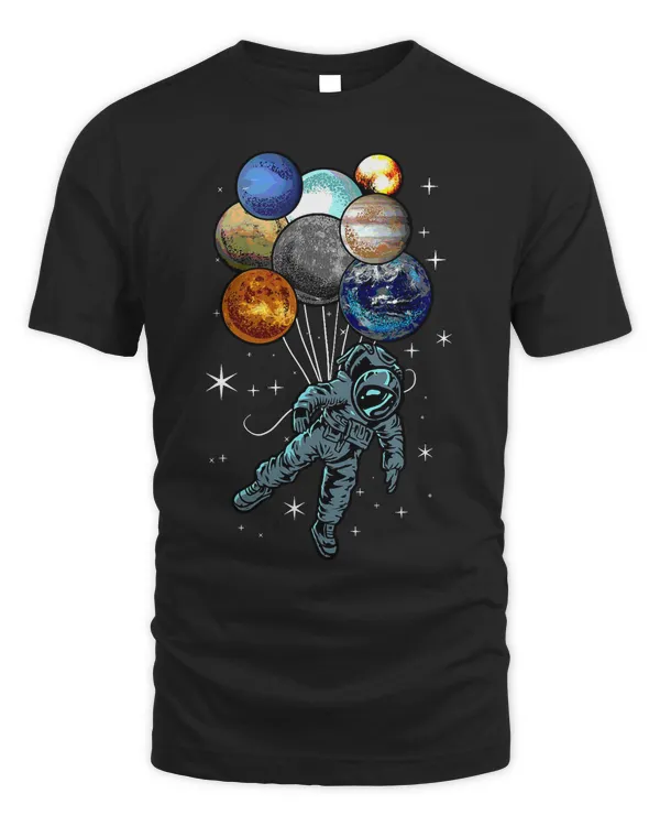 Astronaut Space Balloons Moon Mars Planets  Astronaut T-Shirt