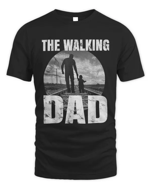 DISTRESSED The Walking Dad Shirt for Father or Child
