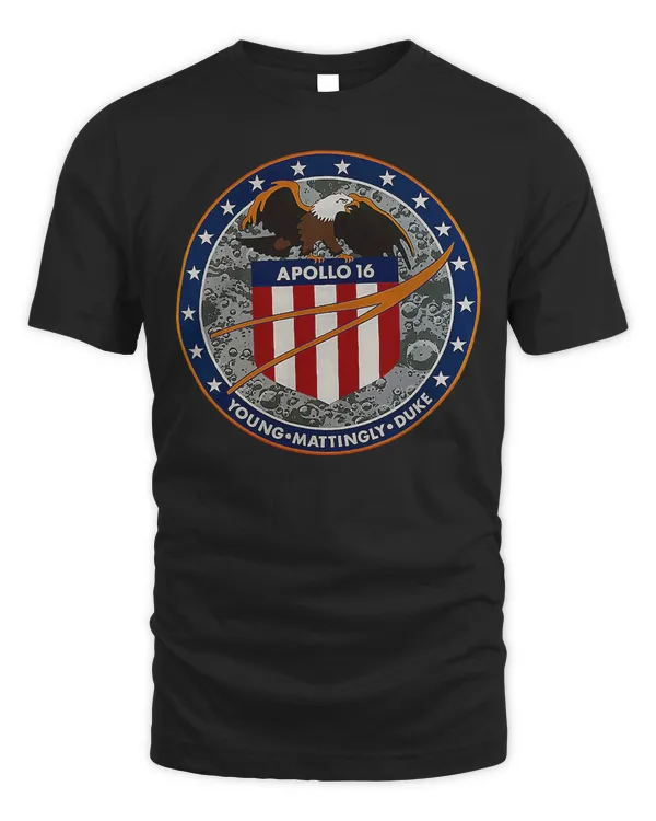 NASA Apollo 16 Logo Badge Patch Eagle has landed Shirt Gift