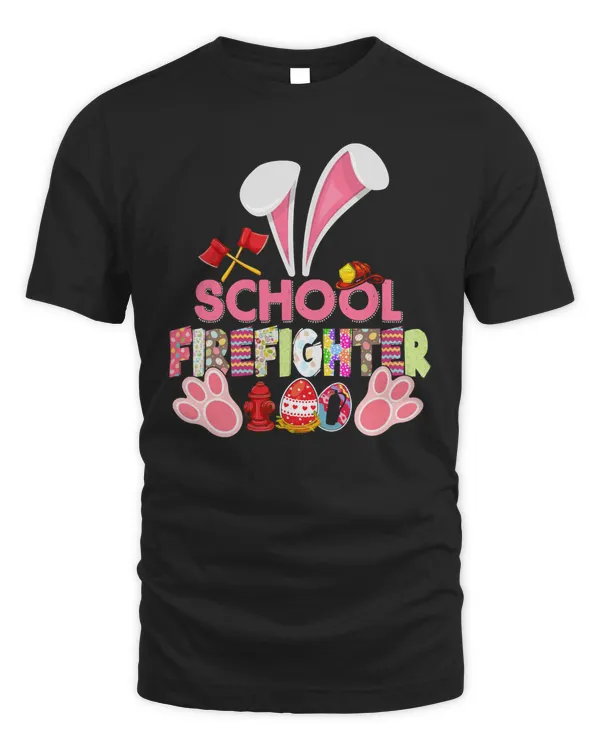 Fun Bunny School Firefighter Student Teacher Easter Day Classic T-Shirt