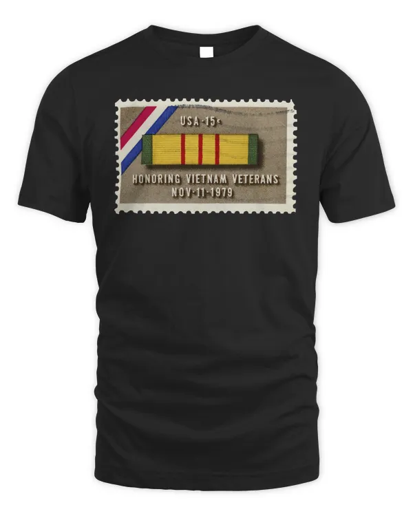 Nice honoring vietnam veterans service medal postage stamp t-shirt