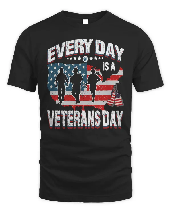 Nice american patriot soldier dad grandpa veterans day 1 t-shirt