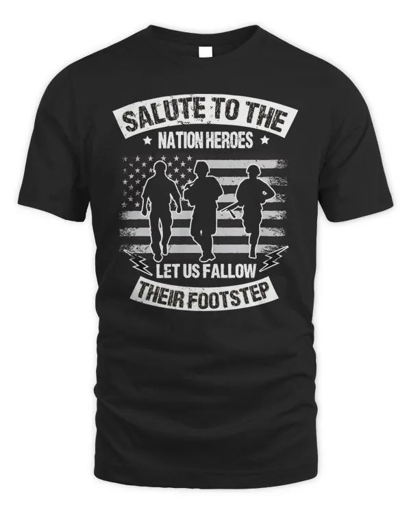 Nice american patriot soldier dad grandpa veterans day 4 t-shirt