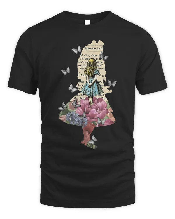 Alice In Wonderland Magical Garden - Vintage Book T-Shirt