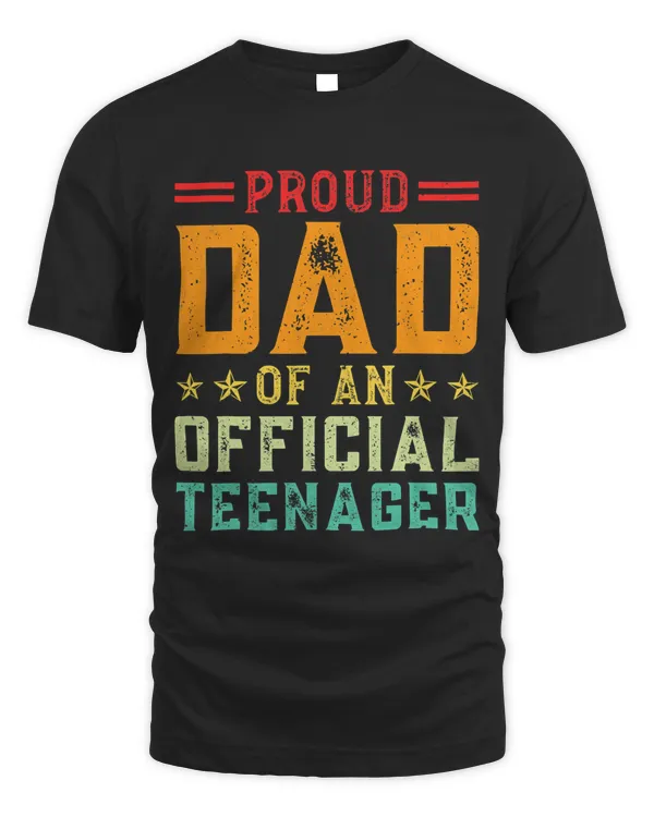 Vintage Thirteen Retro Proud Dad Of An Official Teenager