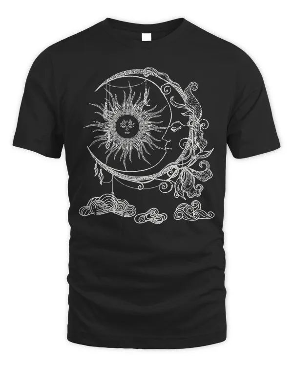 Bohemian Aesthetic Moon Sun Astrology Science Astronomy T-Shirt