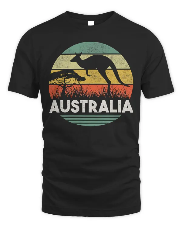 Australia Day Shirt Funny Australian Kangaroo Vintage T-Shirt