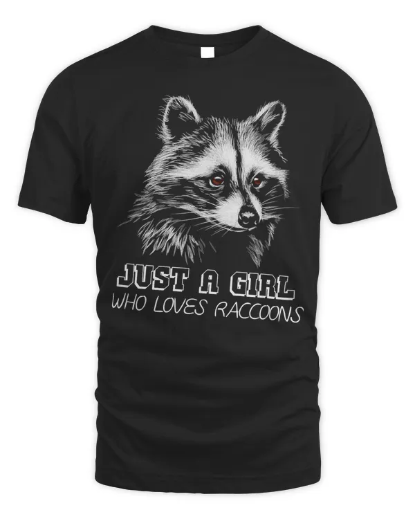 Just a Girl Who Loves Raccoons Pullover Hoodie