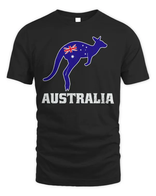 Australian Kangaroo Australia Flag Souvenir Aussie Souvenir T-Shirt