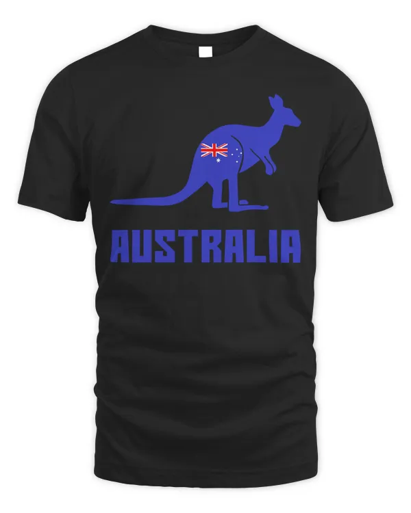 Australian Kangaroo Australia Flag Tourists Gift Idea T-Shirt