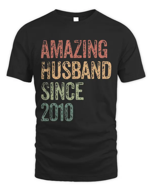 Amazing Husband 2010 10 Years Wedding Anniversary Gift T-Shirt