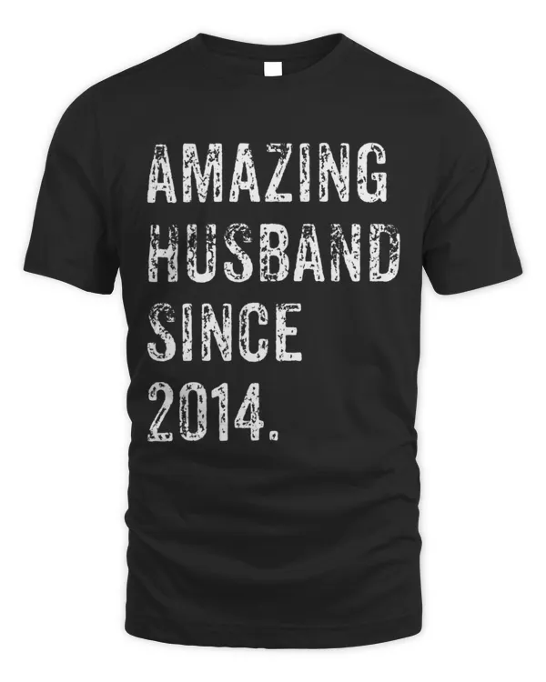 Amazing Husband Since 2014 6 Years Wedding Anniversary Gift T-Shirt