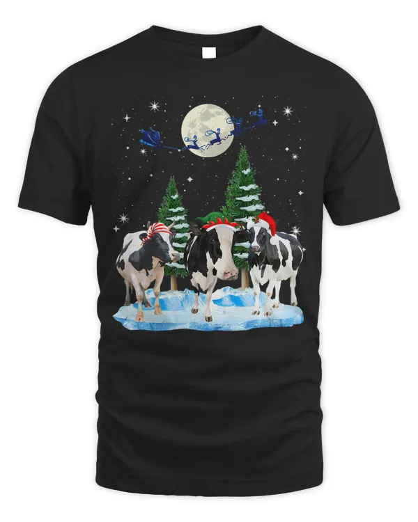 Cow Cow Reindeer Hat Santa Christmas Light Funny Cow Christmas 85 Heifer Cattle