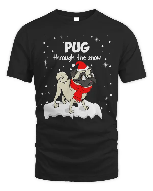 Pug Dog Christmas Idea Dog Lover Pug Through The Snow 212 Pug Dad Pug Mom