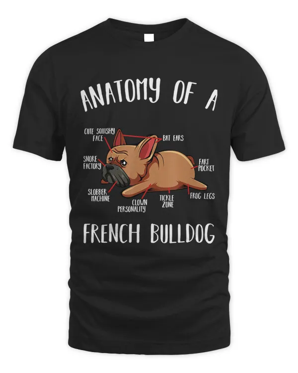 Anatomy Of A French Bulldog Frenchie Dog Lover Pet Animal Classic T-Shirt