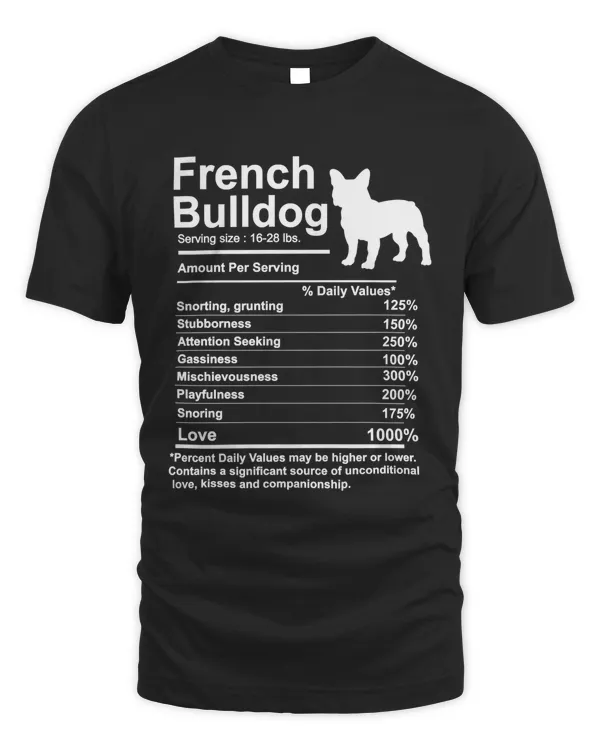 French Bulldog Facts nutrition Funny Gift French Bulldog mama Dog Classic T-Shirt