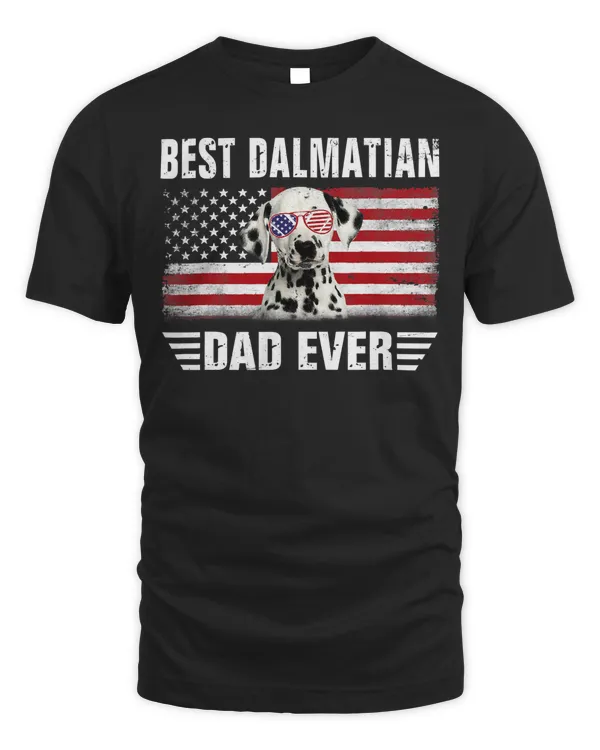 Dalmatian Dog American Flag Best Dalmatian Dad Ever Dog Dad 304
