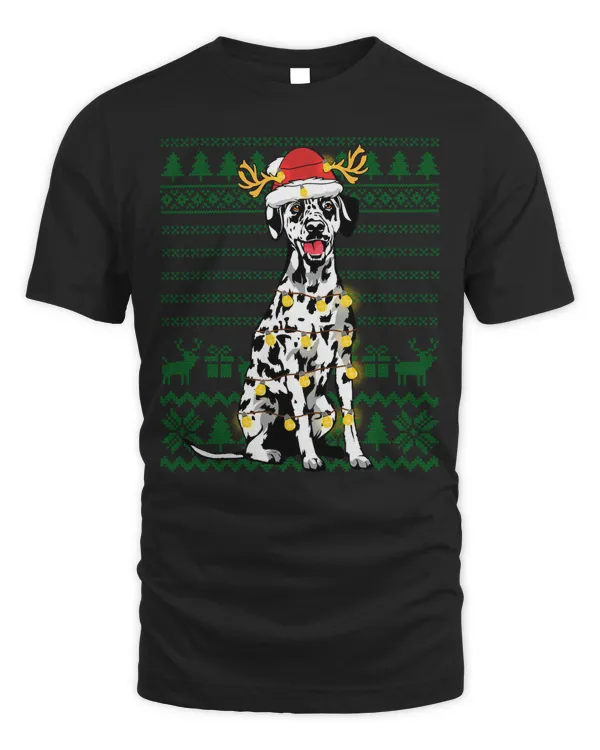Dalmatian Dog Christmas Lights Xmas Matching Family Dog Lover 226