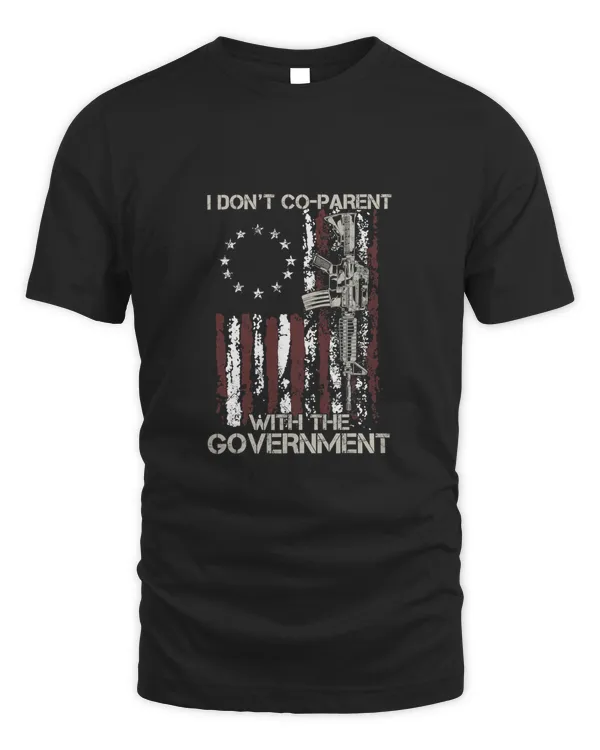 Vintage American Flag I Don’t Coparent With The Government T-Shirt