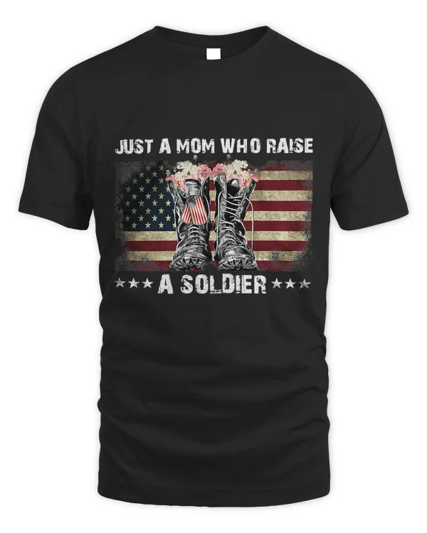 Womens Vintage Just A Mom Who Raise A Soldier Women T-Shirt