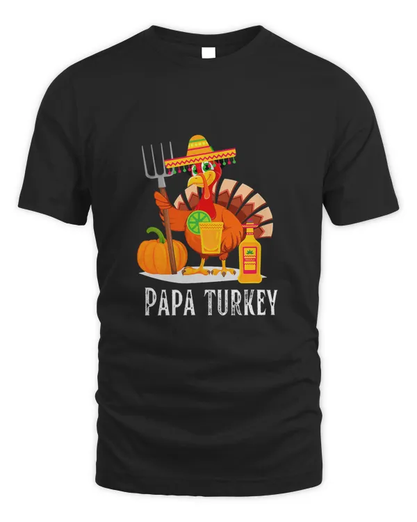 Daddy Turkey Matching Family Group Thanksgiving T-Shirt