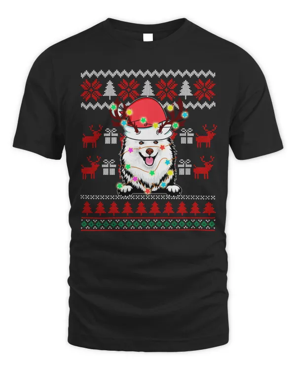 Cute American Eskimo Dog Lover Ugly Christmas Sweater Pet Puppy Lover