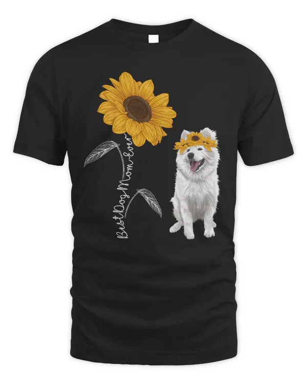 Cute American Eskimo Dog Sunflower Best Dog Mom Ever Gifts for Women and Girl