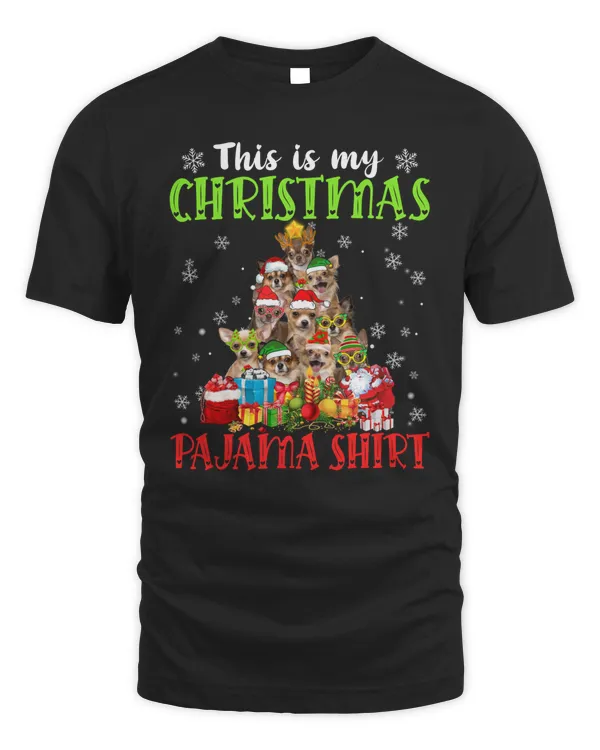 This Is My Christmas Pajama Shirt Xmas Chihuahua Dog Lover