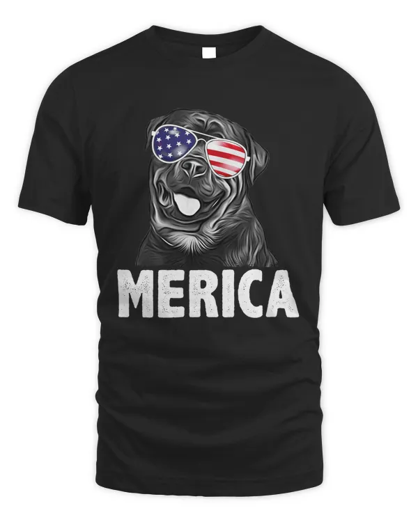 Merica Rottweiler American Flag 4th of July