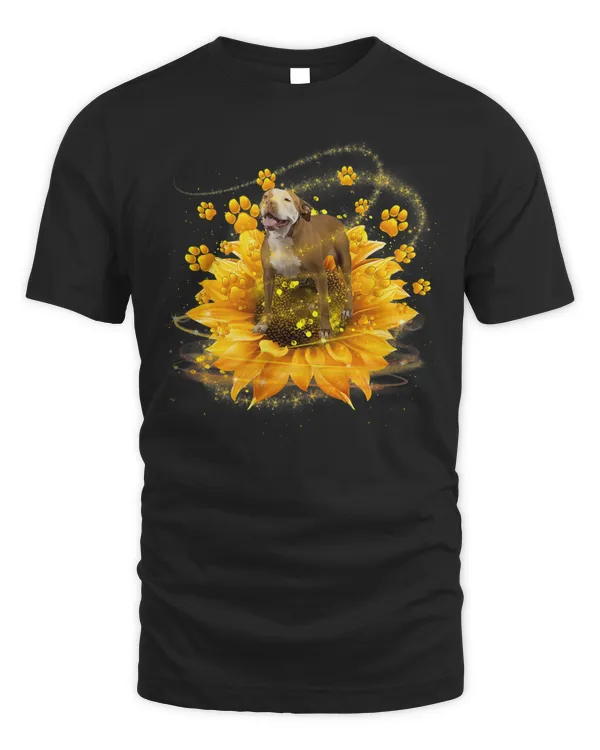 Pitbull Dog Love Pitbull Sunflower For Dog Lover 14